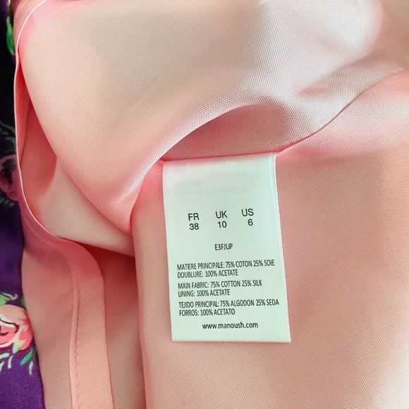 Manoush Skirt Women's Floral Print Pencil Straight Silk Blend Anthropologie 6 - Picture 5 of 6